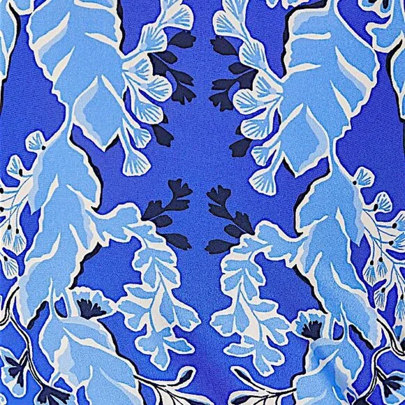 Lilly Pulitzer Cinzia Silk Caftan in Alba Blue/Baja Cove NWT - Size XXS/X-Small - Picture 4 of 7